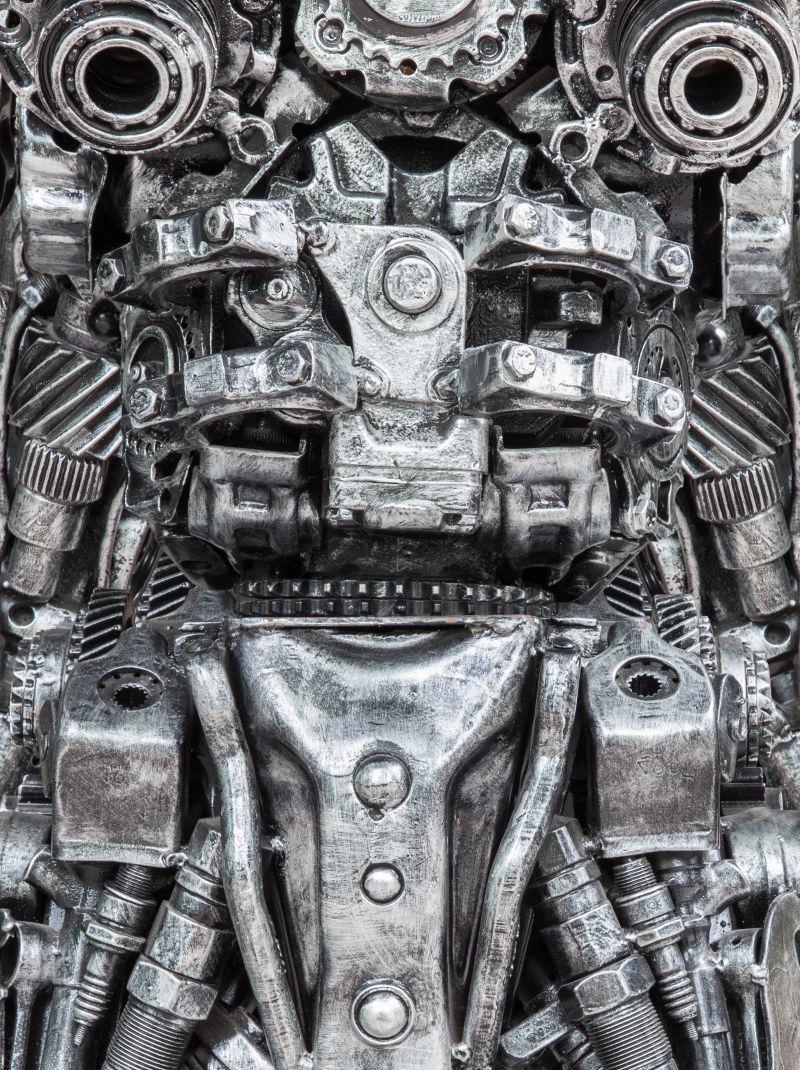 金属机器人躯体上的部件