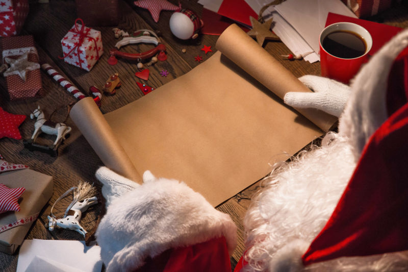 圣诞老人准备写愿望清单