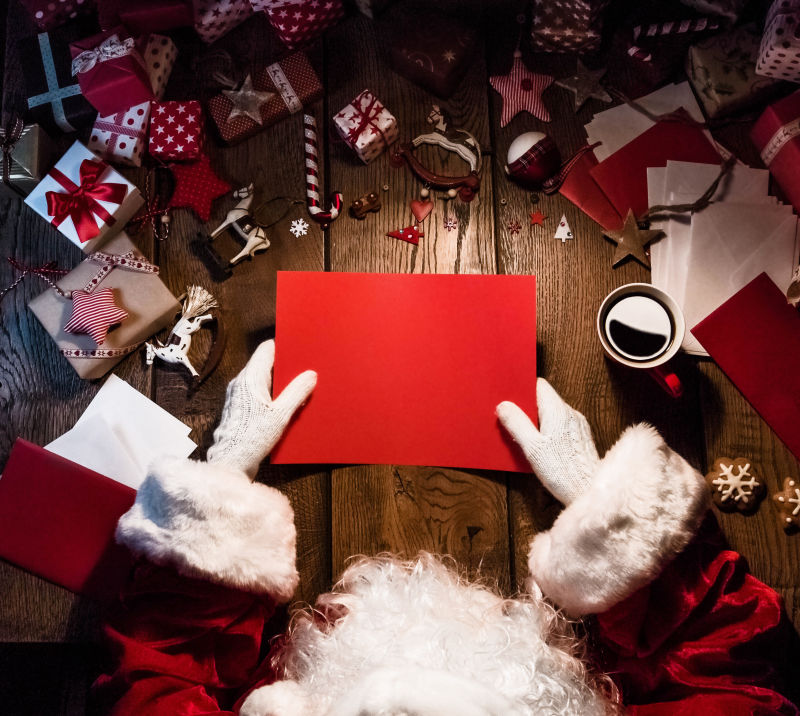 圣诞老人的愿望清单和礼物
