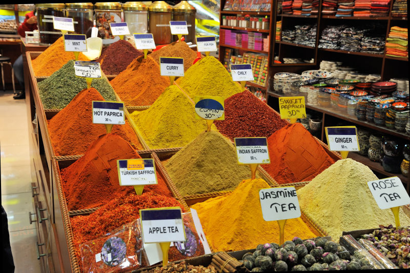 大市场的调味品