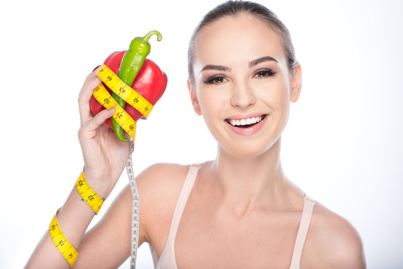 只吃蔬菜的美女