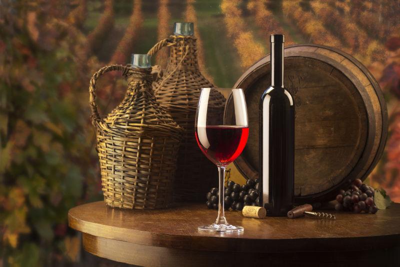葡萄园葡萄酒与葡萄