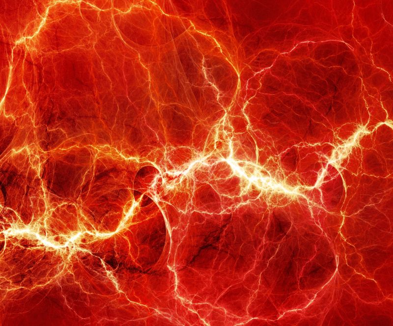 梦幻红橙闪电纹理背景