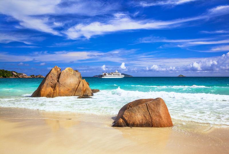 热带海滩上的田园风光海滩