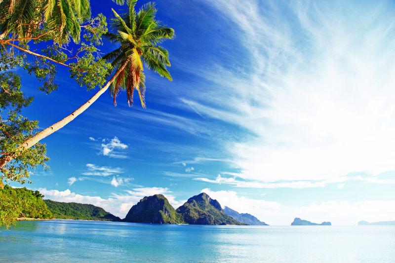 热带美景图片 热带海滩上空的美丽景色素材 高清图片 摄影照片 寻图免费打包下载