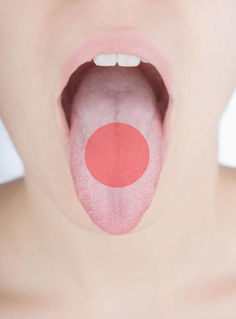 美女的舌头图片-美女舌头上的红色圆点素材-高清图片-摄影照片-寻图免费打包下载