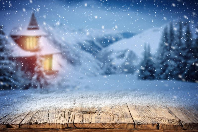 冬季背景系列 冬季木板雪地背景图片 高清图片 图片素材 寻图免费打包下载