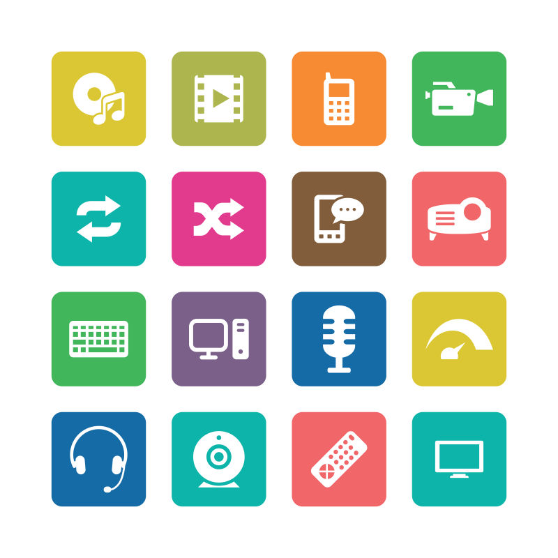 矢量创意移动设备应用图标