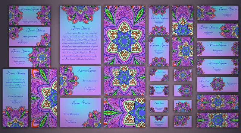 创意矢量装饰曼荼罗纹样背景