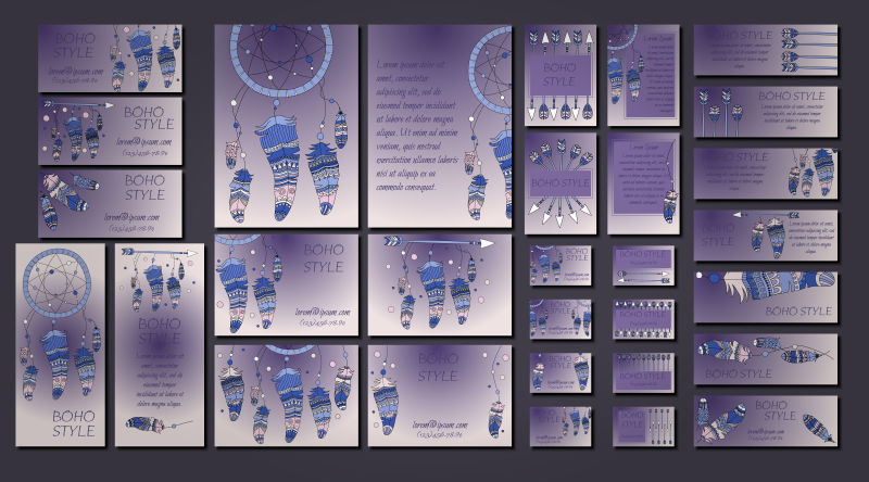 矢量创意梦幻捕梦网元素的装饰背景