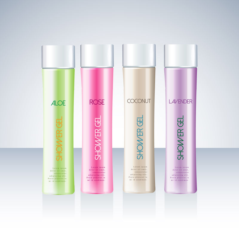 矢量沐浴露的包装盒设计