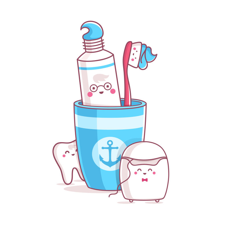 矢量创意牙齿健康概念