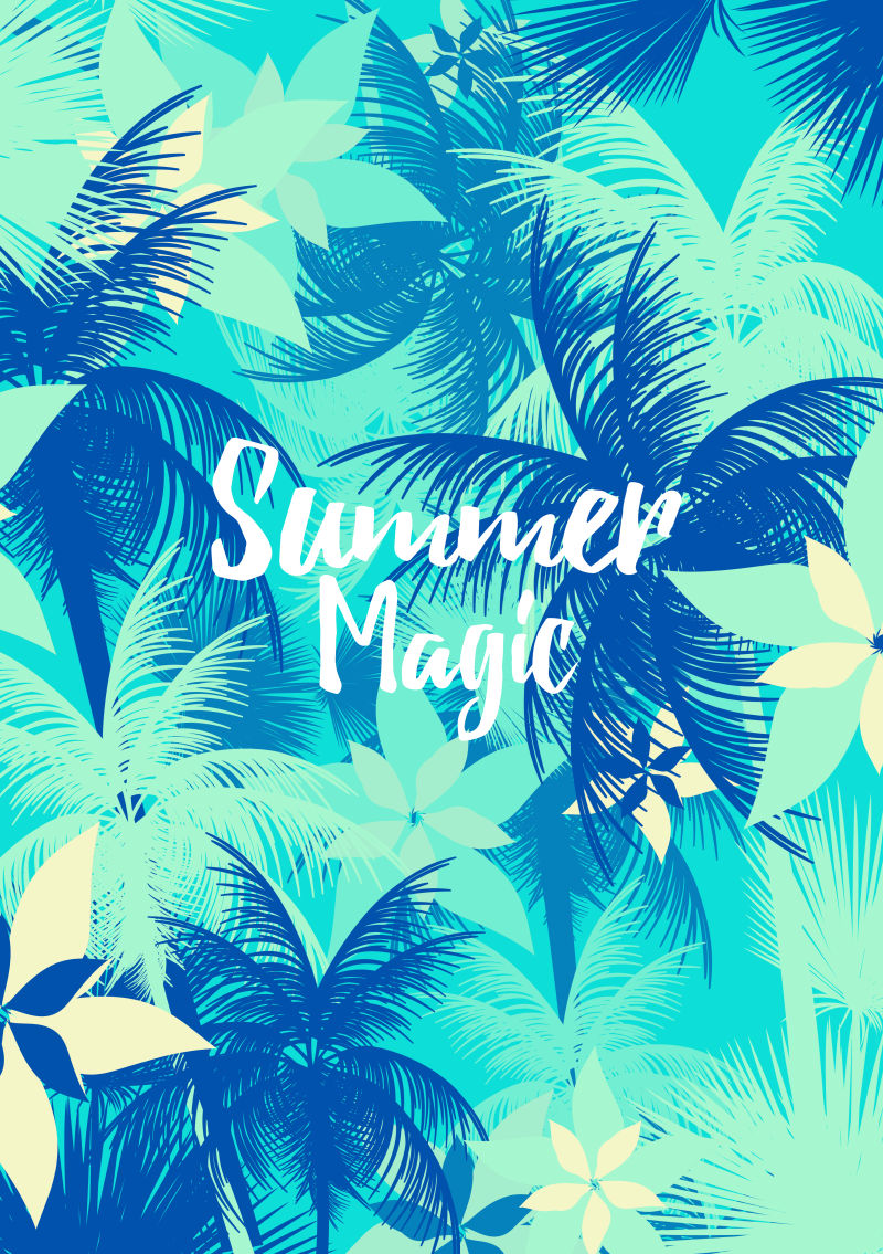 矢量创意沙滩派对海报设计插图