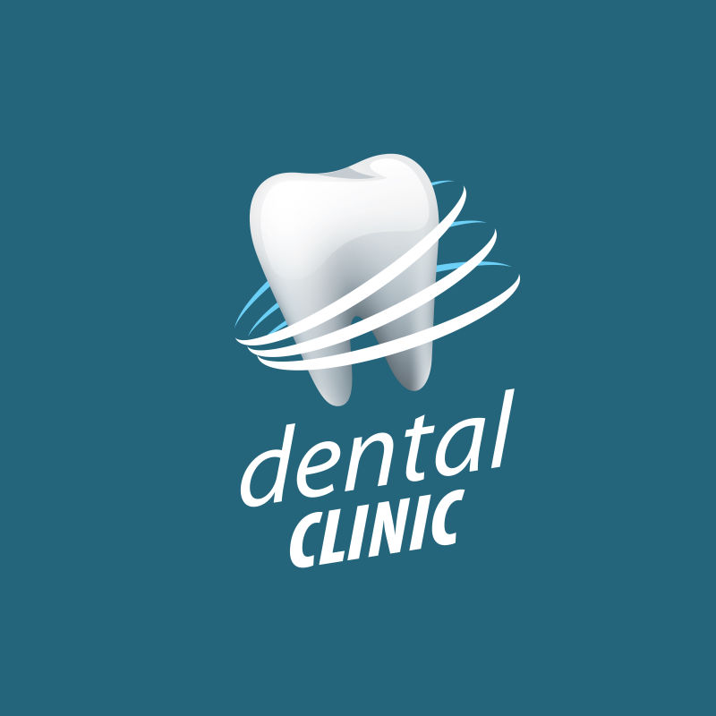 牙科标志设计矢量图