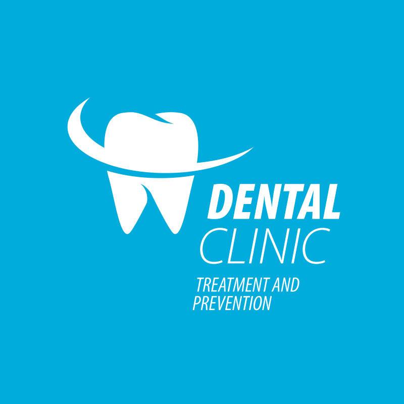 矢量专注牙齿健康的标志设计