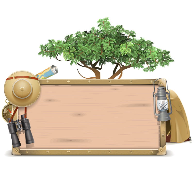 矢量的空白广告板