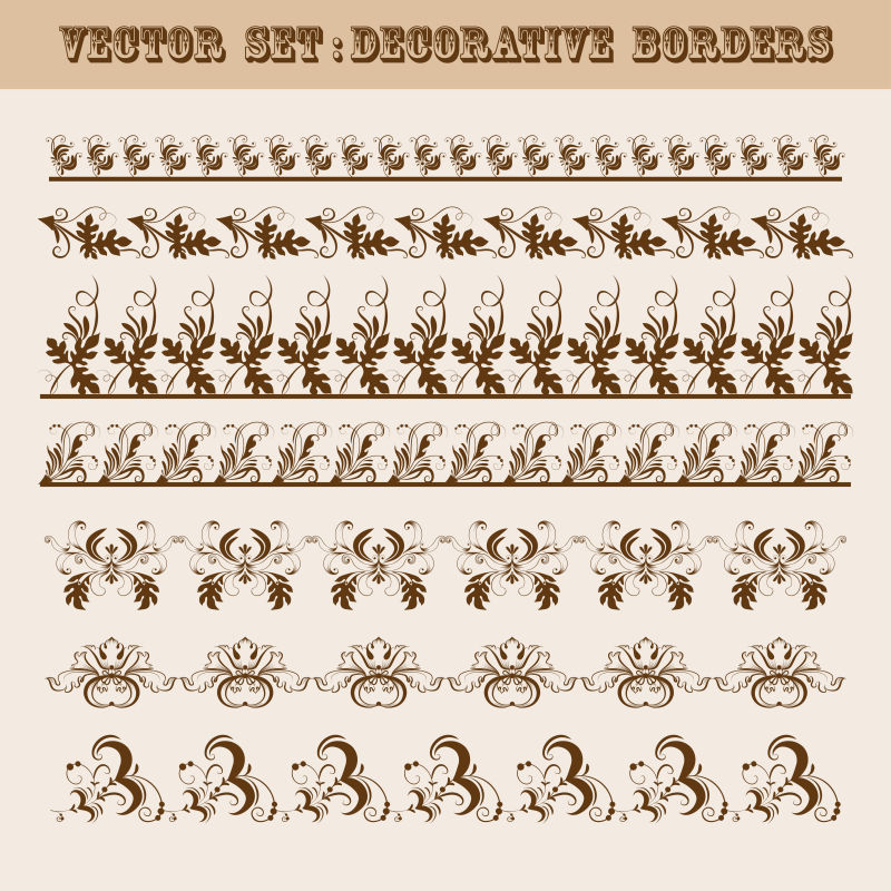 矢量复古的花纹装饰