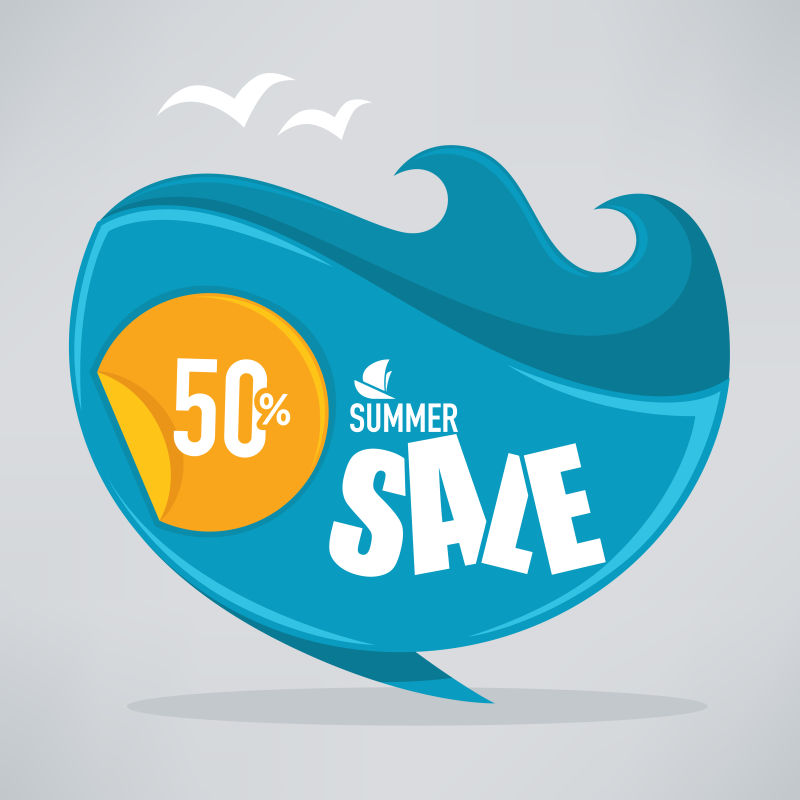 夏日销售商标矢量设计