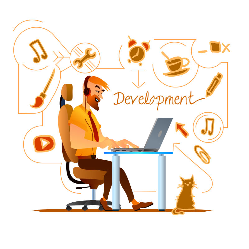 矢量的办公人员插图