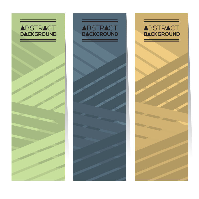 矢量的彩色花纹条幅