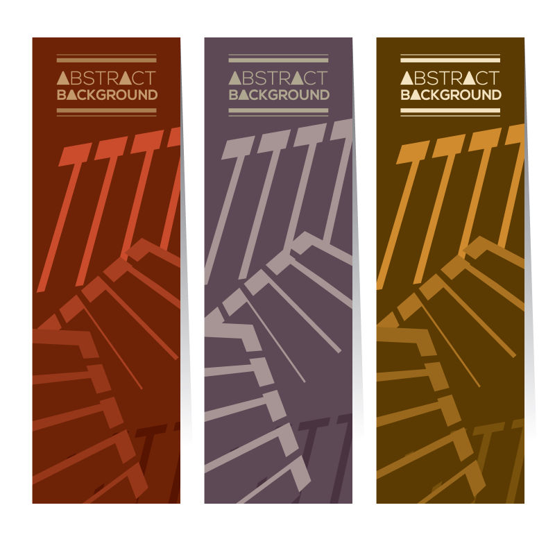 矢量的彩色条纹条幅