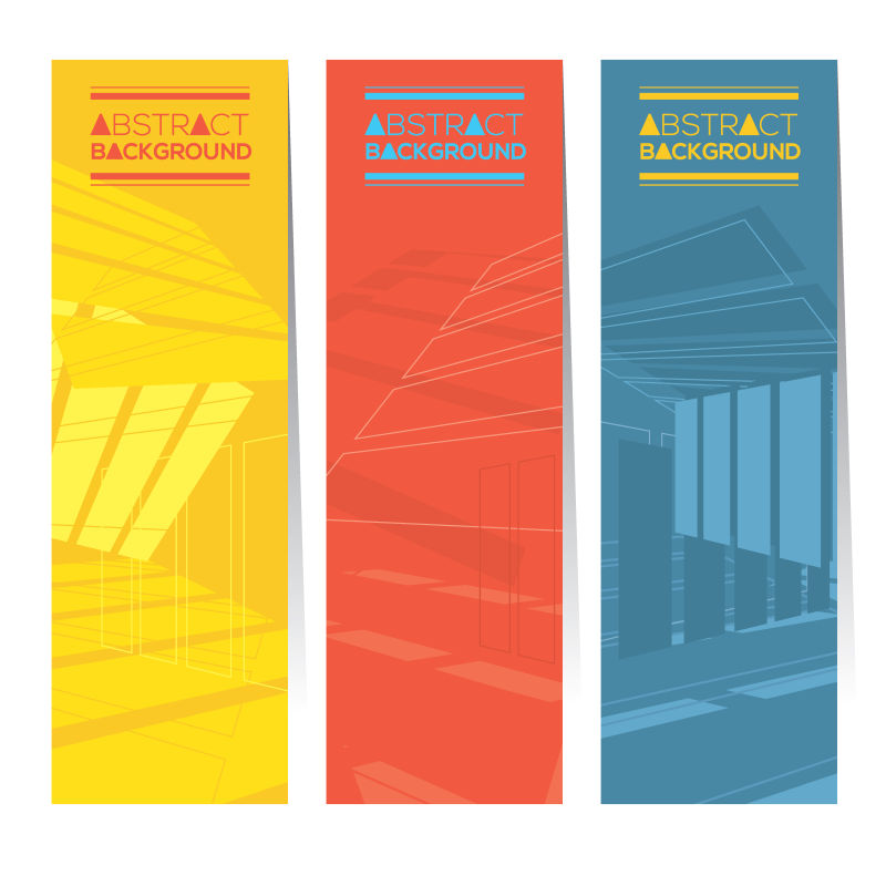 矢量的老式花纹条幅