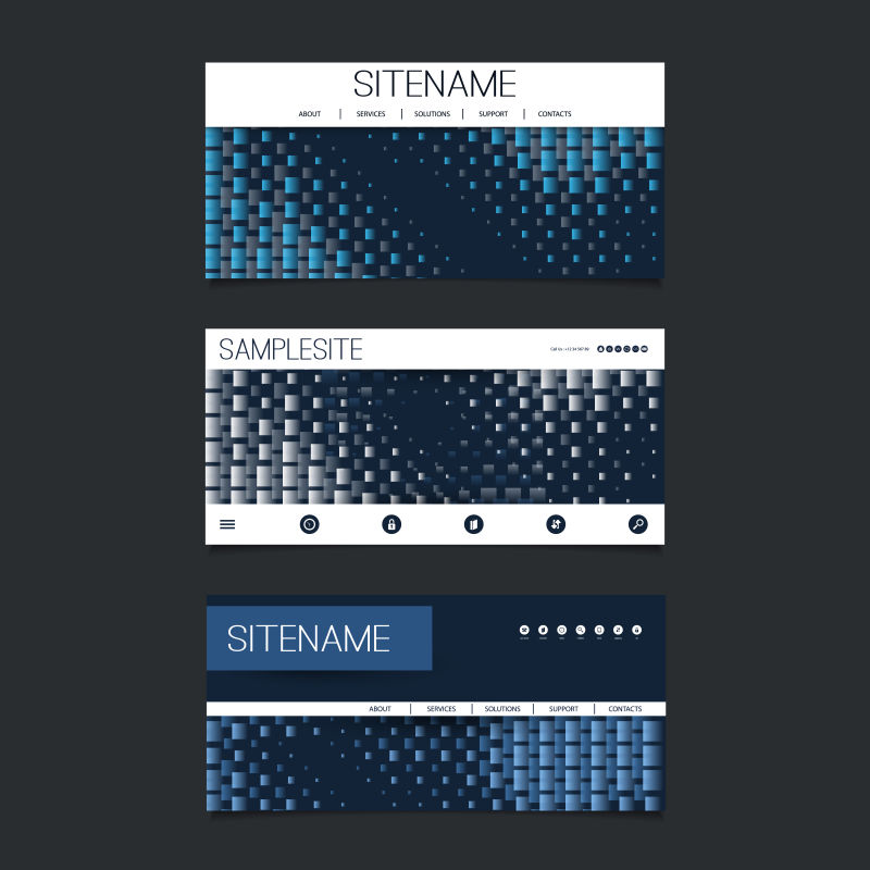矢量网页标题栏设计