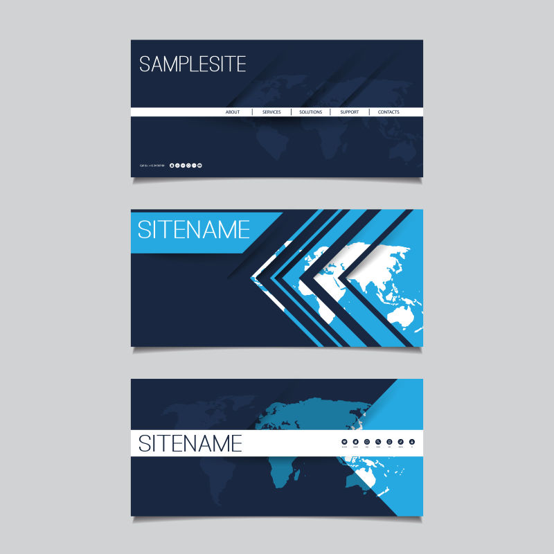 矢量的网页页眉设计