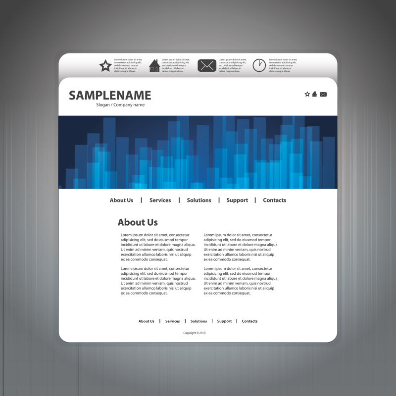 矢量的商务网站设计