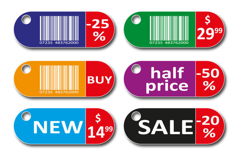 矢量的促销活动标签设计