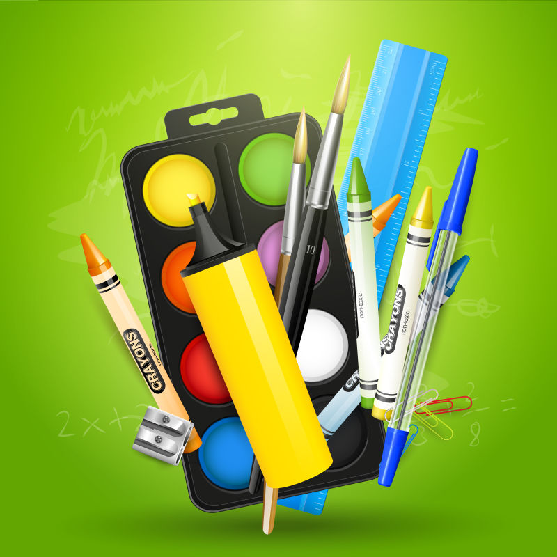 创意矢量绘画工具的插图