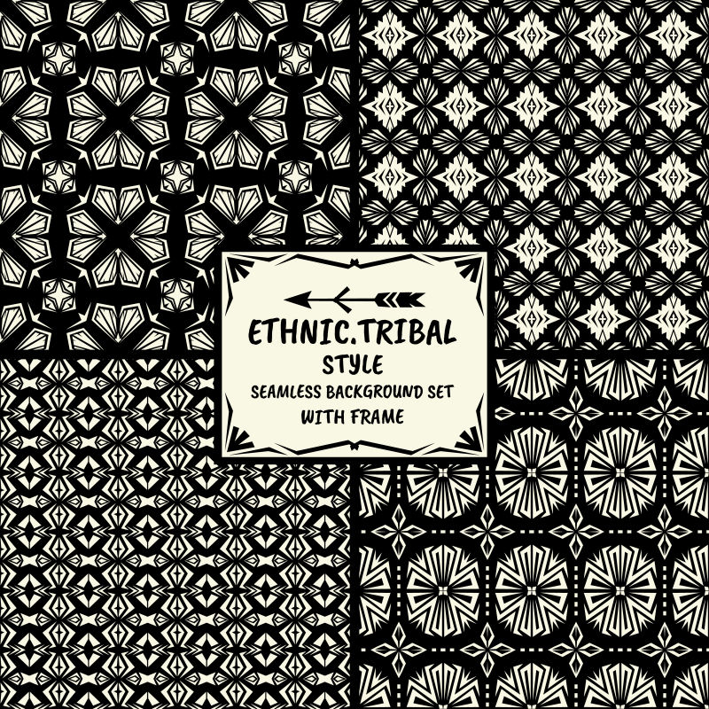 创意矢量风格的抽象拼贴背景