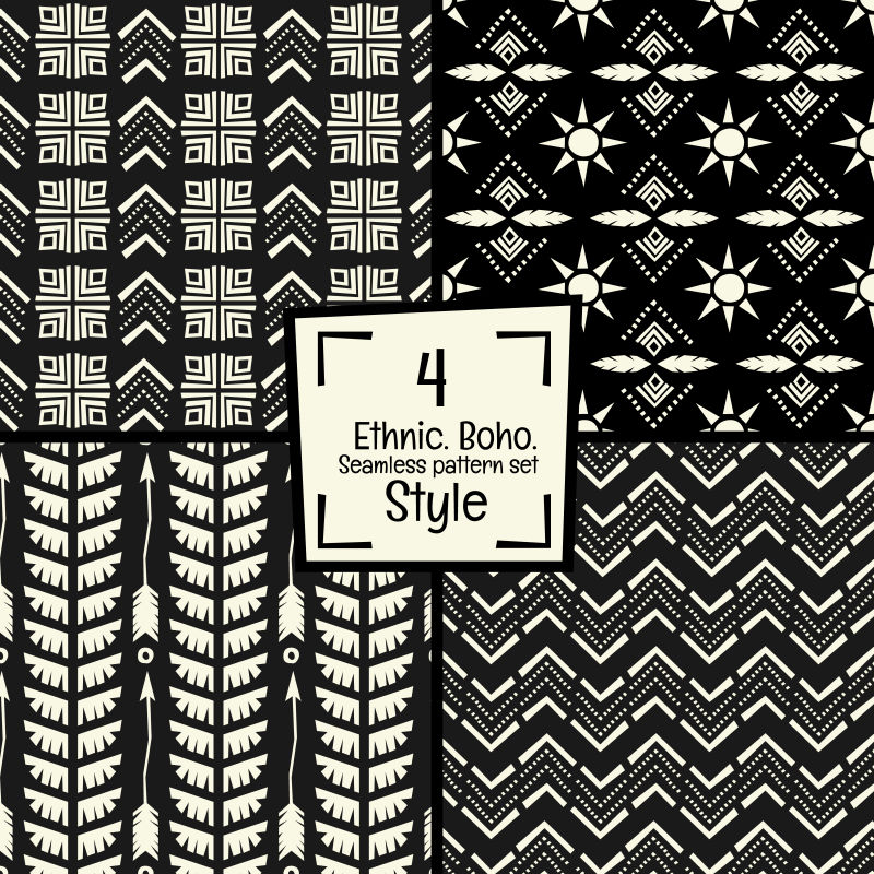 创意无缝抽象矢量部落背景