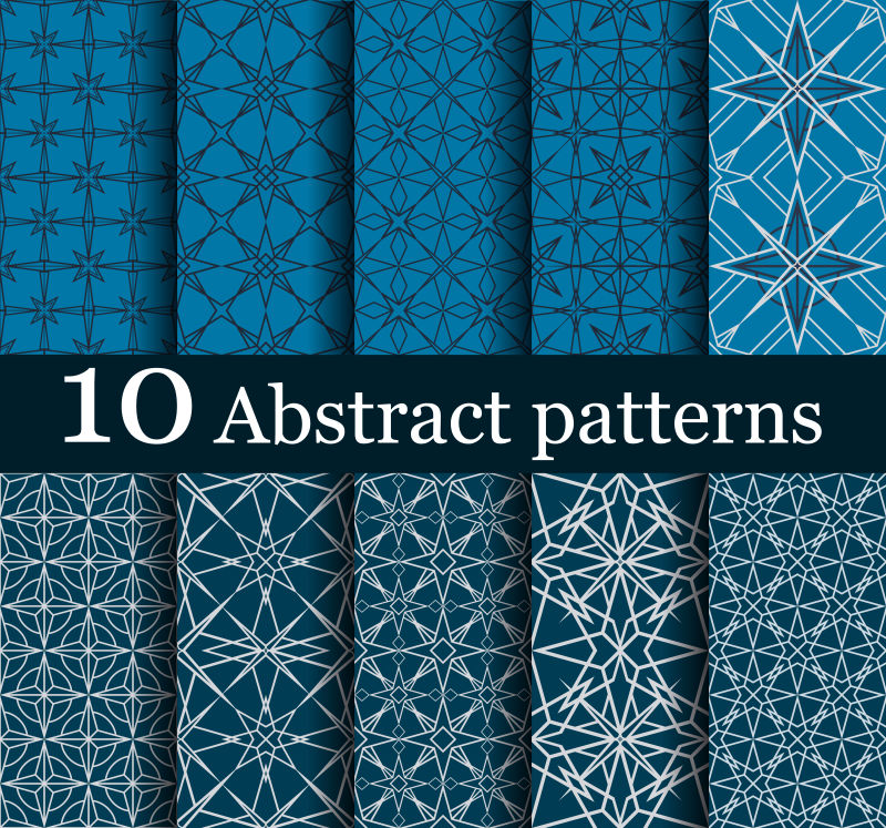 矢量蓝色创意抽象现代线条拼贴背景