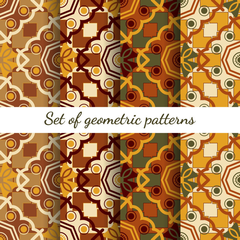 矢量几何现代图形拼贴背景