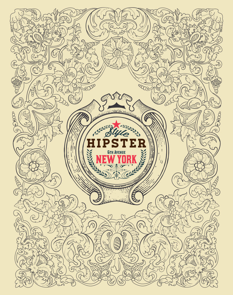 巴洛克风格的矢量装饰背景