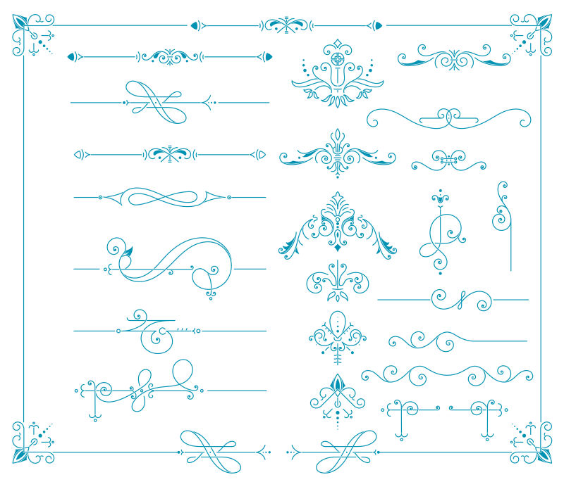 矢量古典装饰设计边框