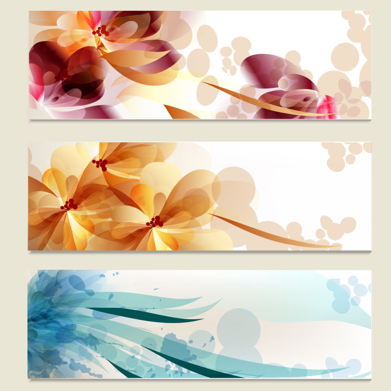 矢量的彩色花卉图案的卡片设计