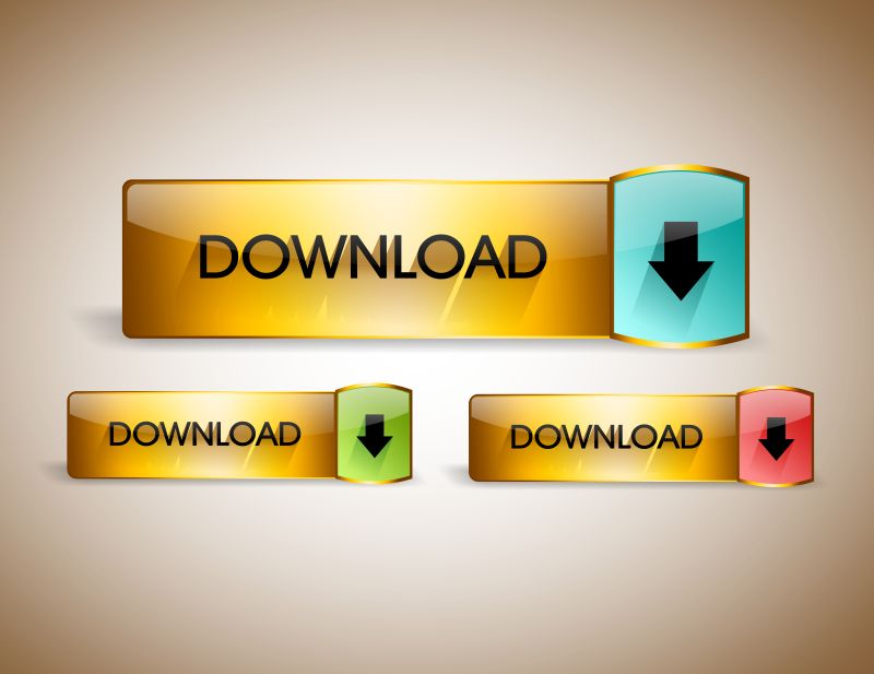 金色豪华的矢量网络按钮图标