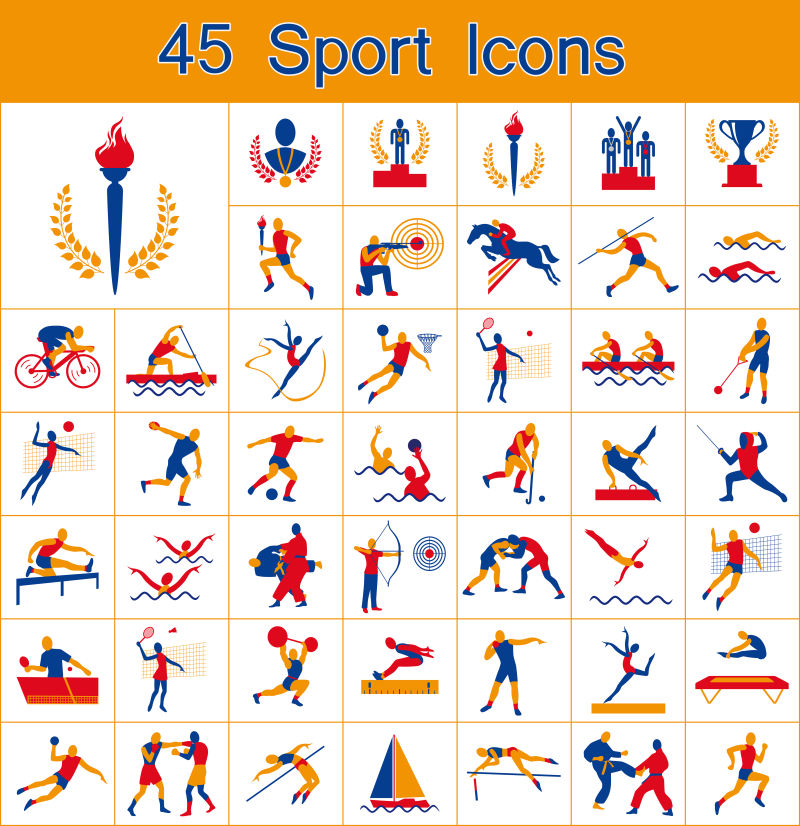 矢量奥运会体育图标设计