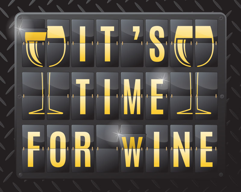 矢量喝酒概念的金色日历设计