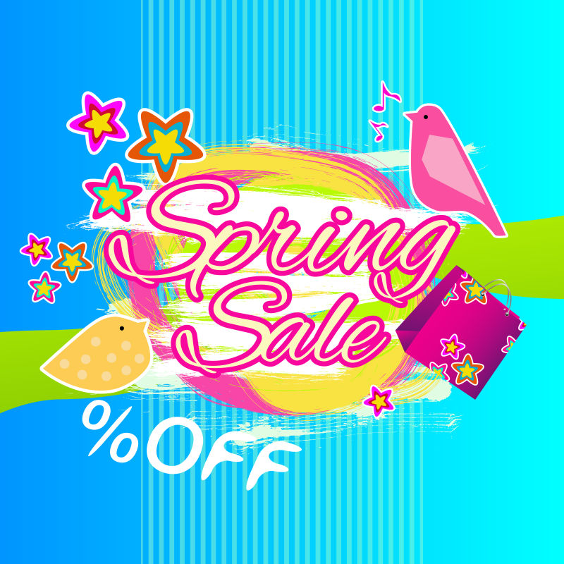 创意的矢量粉色销售海报设计