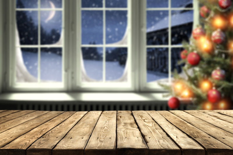 冬季圣诞节窗户