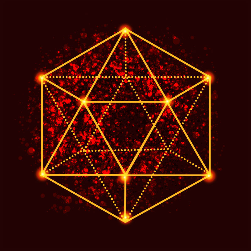 矢量神圣的发光几何背景