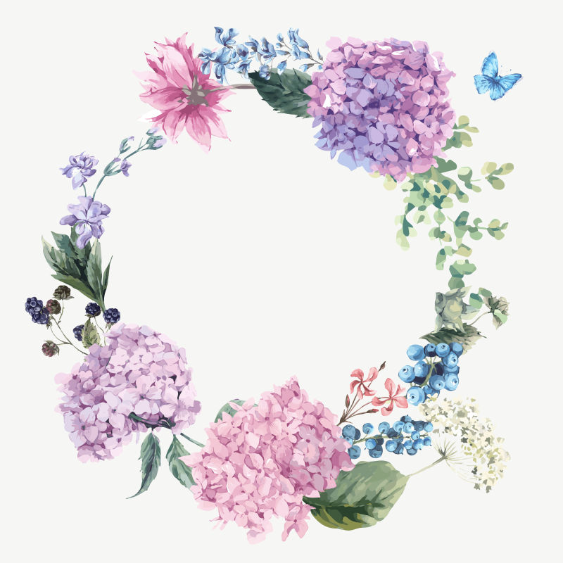 漂亮的的花环矢量