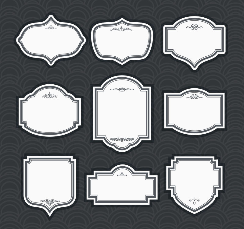 创意矢量空白标签设计