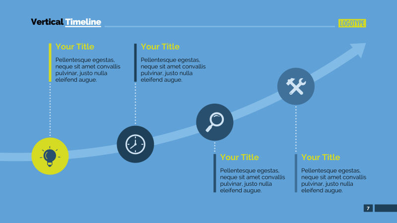 增长箭头样式的矢量信息图表