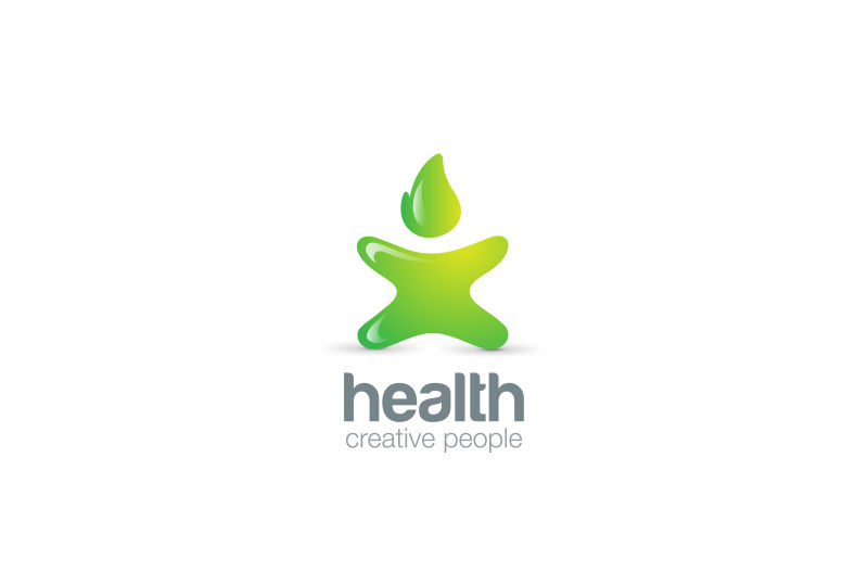 创意矢量健康生态标志设计