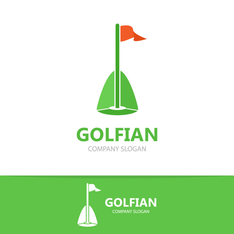 创意矢量高尔夫公司标志设计