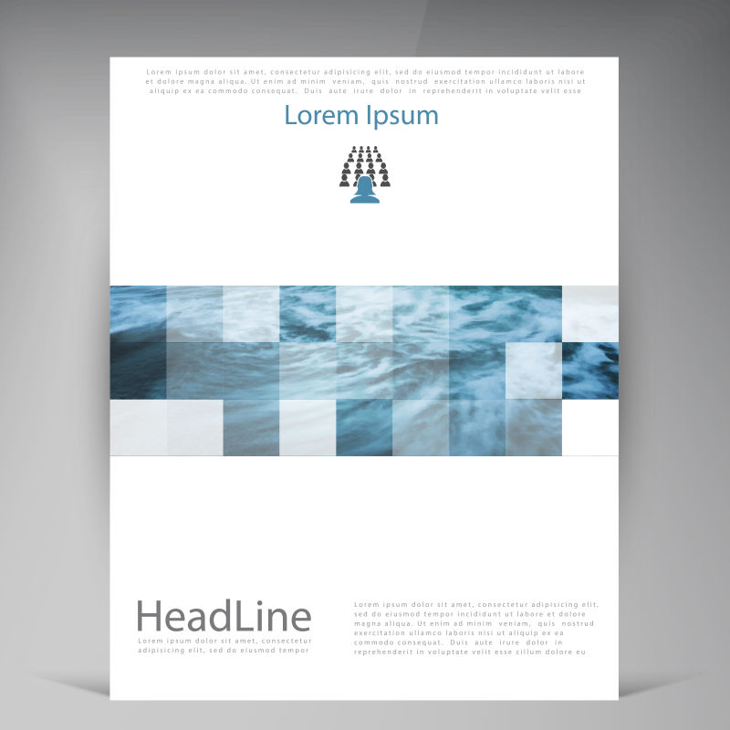 矢量现代风格传单封面设计